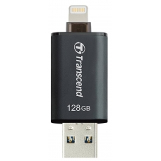 Флешка для iPhone/iPad USB 3.1 128GB Transcend 300 JetDrive Go (USB/lightning) MFi черный